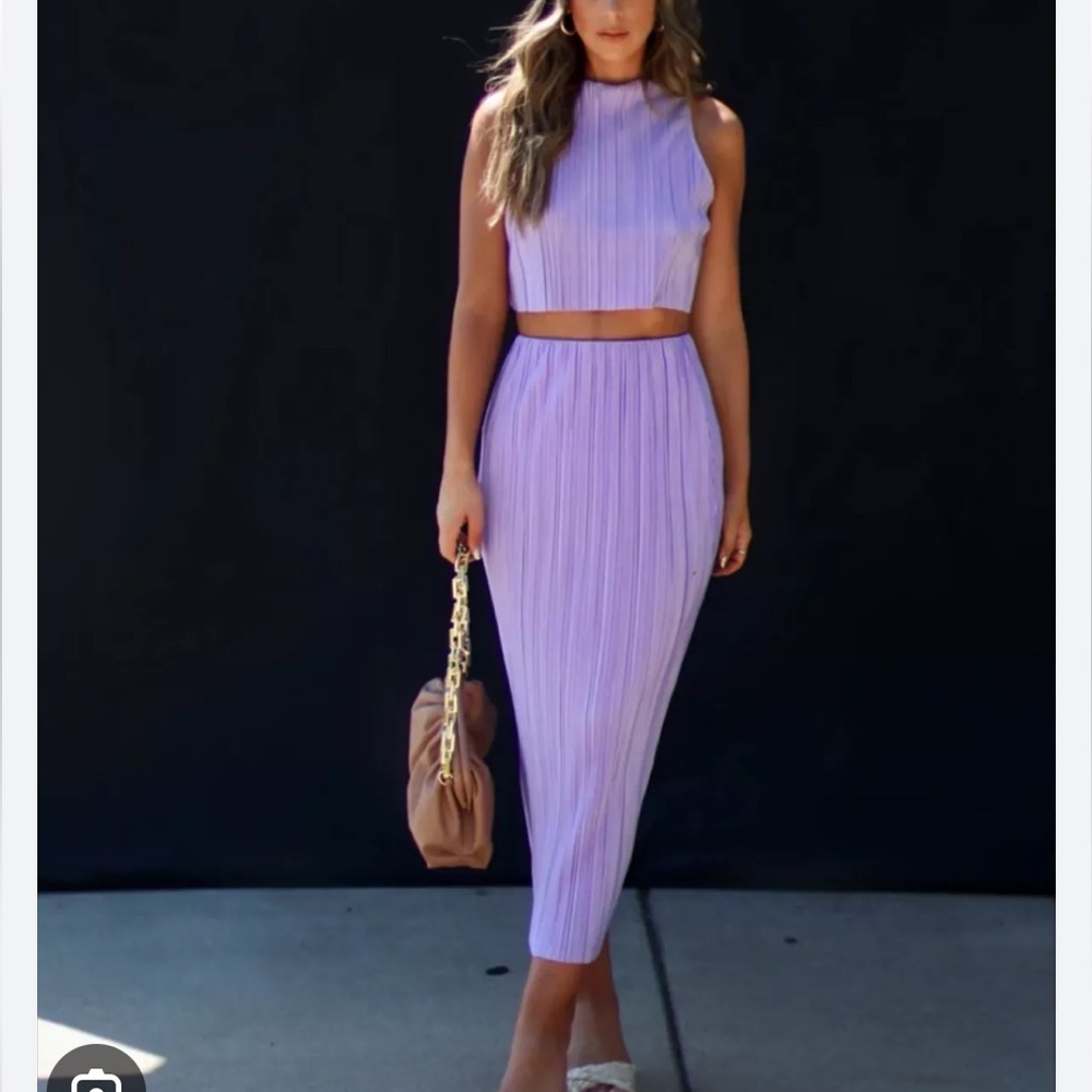 Vici plisse skirt set